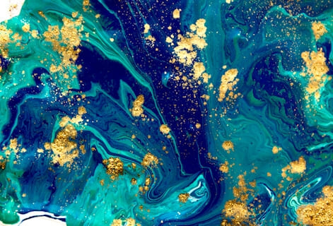 Blue and Gold Marble