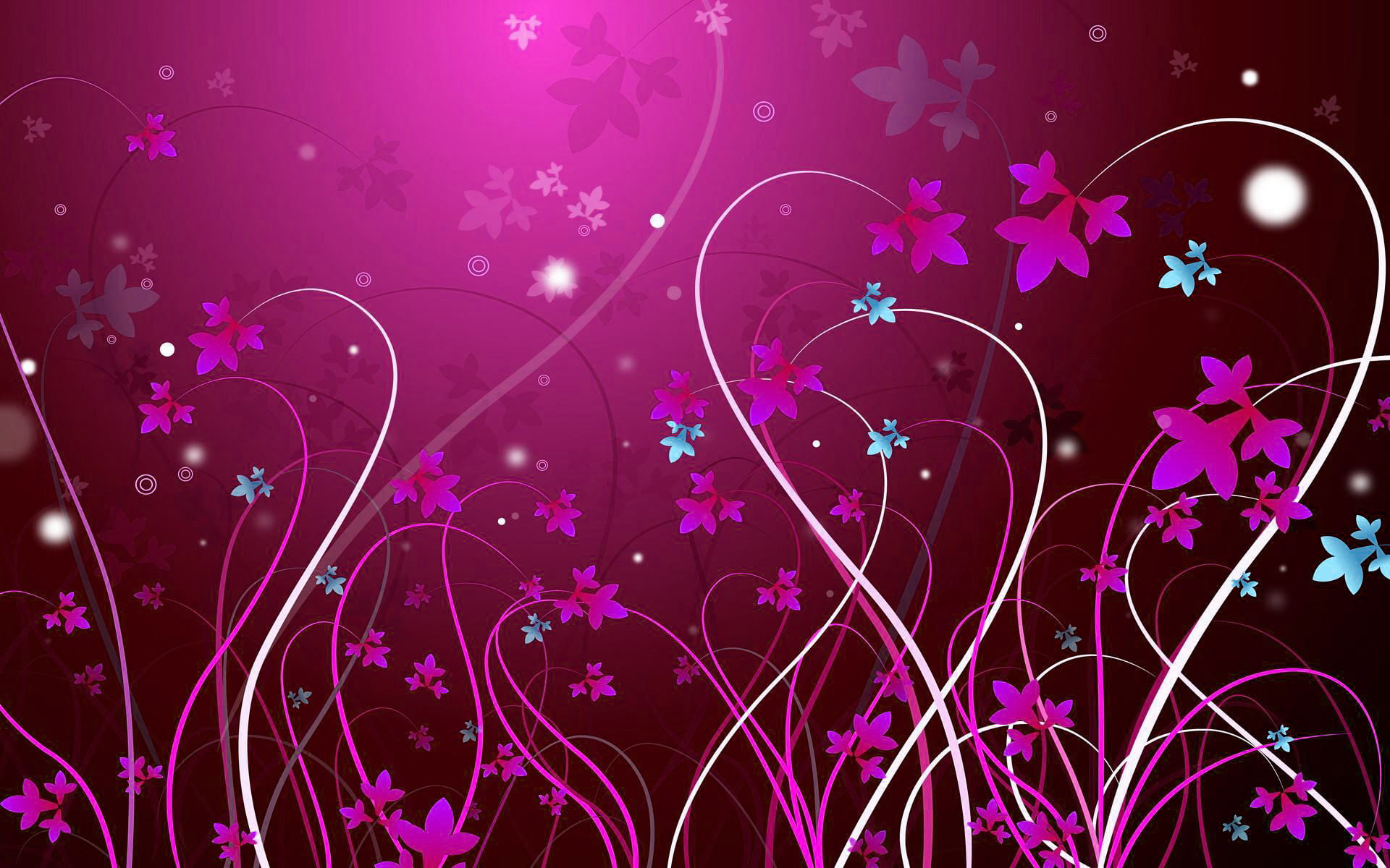 Blue Pink Flowers