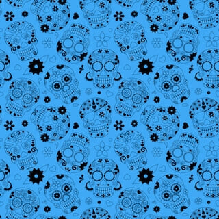 Crazy Blue Sugar Skulls