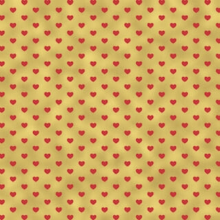 Gold Red Hearts