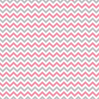Grey White And Pink Chevron