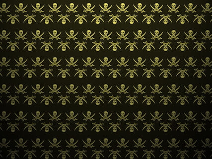 Jolly Roger on Leather