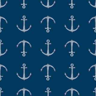 Light Blue Anchors on Navy Blue