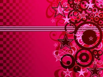 Pink Grunge Stars