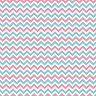 Pink Teal And White Chevron