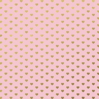 Very Light Pink Gold Hearts