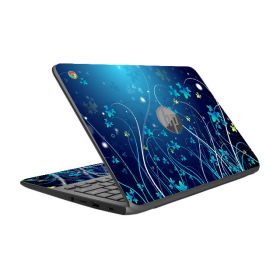 HP Chromebook 11 G6 EE BLUE FLOWERS Laptop Skin