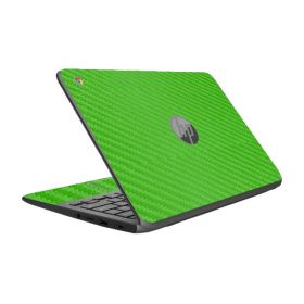 HP Chromebook 11 V010NR GREEN CARBON FIBER Laptop Skin