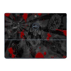 Dell Latitude 7320 DETACHABLE BLACK SKULLS RED Laptop Skin
