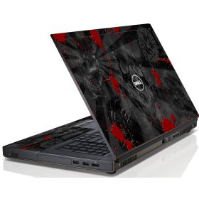 BLACK SKULLS RED Dell Precision M4800 Laptop Skin