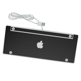 Apple Wired Mini Slim Keyboard A1242   BLACK CARBON FIBER Laptop Skin