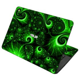 Asus Chromebook C300S GREEN SWIRLS Laptop Skin