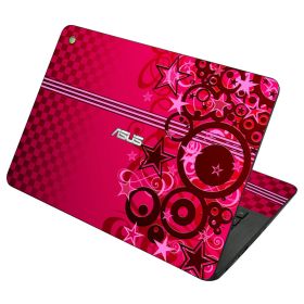 Asus Chromebook C300S PINK GRUNGE STARS Laptop Skin
