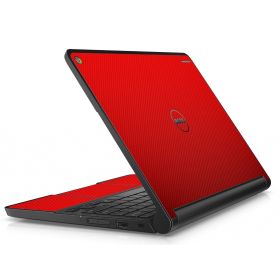 Dell Chromebook 11 3189 RED CARBON FIBER Laptop Skin
