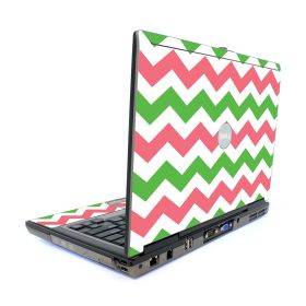 Dell Latitude D820/D830 GREEN AND PINK CHEVRON Laptop Skin