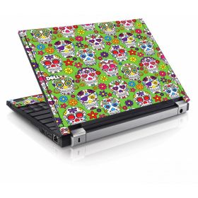 Green Sugar Skulls Dell E4200 Laptop Skin