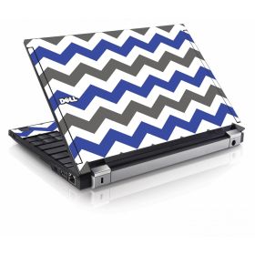 Grey Blue Chevron Dell E4200 Laptop Skin