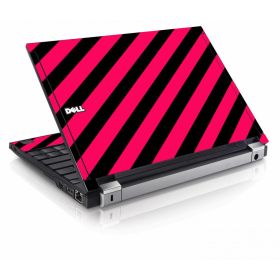 Pink Black Stripe Dell E4200 Laptop Skin