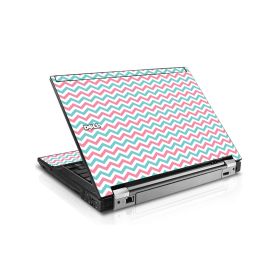 Pink Teal Chevron Waves Dell E4300 Laptop Skin