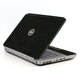 Black Leather Dell E5420 Laptop Skin