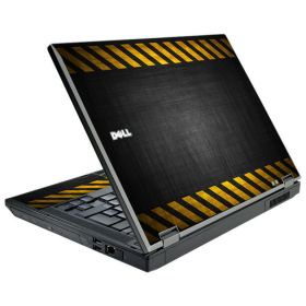 Black Caution Border Dell E5500 Laptop Skin