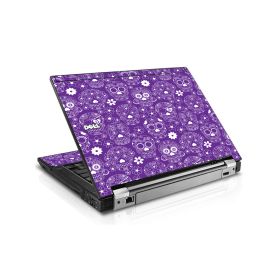 Purple Sugar Skulls Dell E6400 Laptop Skin