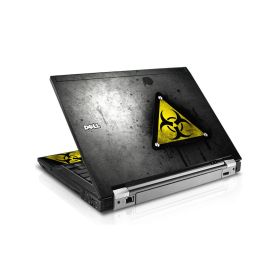 Black Caution Dell E6410 Laptop Skin