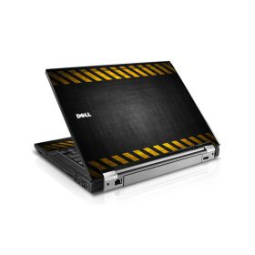 Black Caution Border Dell E6410 Laptop Skin