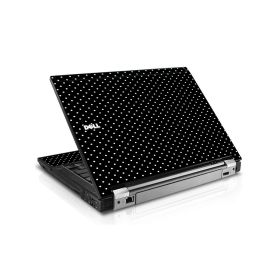 Black Polka Dots Dell E6410 Laptop Skin