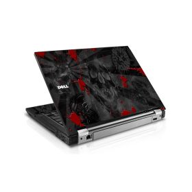 Black Skulls Red Dell E6410 Laptop Skin