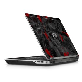 Black Skulls Red Dell E6440 Laptop Skin
