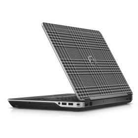 Darkest Grey Plaid Dell E6440 Laptop Skin
