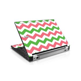 Green Pink Chevron Dell E6500 Laptop Skin