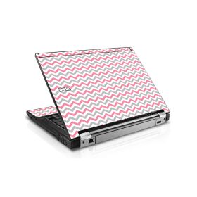 Pink Grey Chevron Waves Dell E6510 Laptop Skin