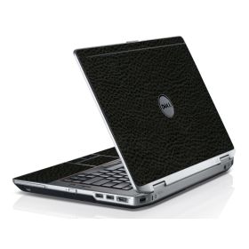 Black Leather Dell E6530 Laptop Skin