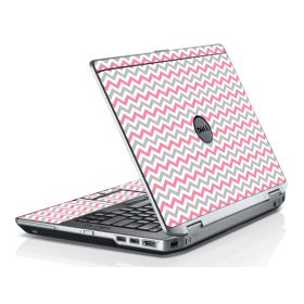 Pink Grey Chevron Waves Dell E6530 Laptop Skin
