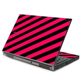 Pink Black Stripes Dell M6500 Laptop Skin