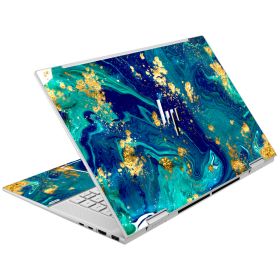 Envy X360 15 EW0013DX BLUE ADN GOLD MARBLE Laptop Skin