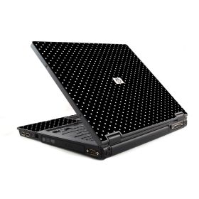 HP ProBook 6510B BLACK POLKA DOTS Laptop Skin