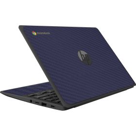 HP Chromebook 11 G8 G9 EE BLUE CARBON FIBER Laptop Skin