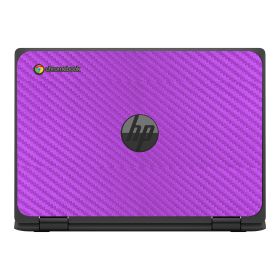 HP Chromebook X360 11 MK G3 EE PURPLE CARBON FIBER Laptop Skin
