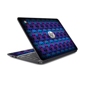 HP Chromebook 11 G5 BLUE SKULLS Laptop Skin