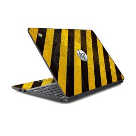 HP Chromebook 14 G4 CAUTION STRIPES Laptop Skin