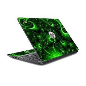 HP Chromebook 14 G4 GREEN SWIRLSLaptop Skin
