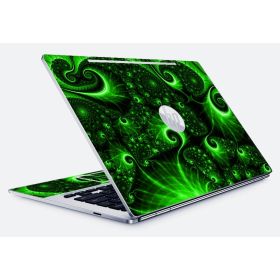 HP Chromebook 13 G1 GREEN SWIRLS Laptop Skin