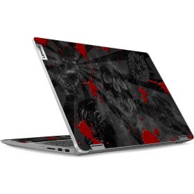 IdeaPad Flex 5 16ABR8 BLACK SKULLS RED Laptop Skin