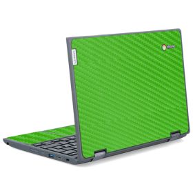 IBM/Lenovo Chromebook 500e G2 GREEN CARBON FIBER Laptop Skin