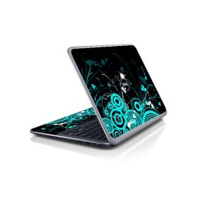 Dell XPS 12 2 IN 1 BLACK AND BABY BLUE BUTTERFLY Laptop Skin